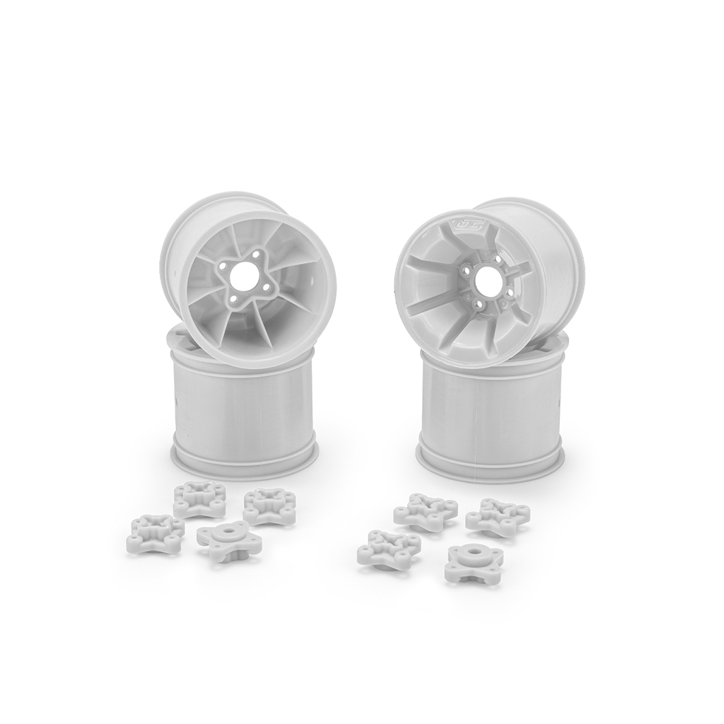 JConcepts Pioneer - RC10T 2.2 Rear Wheel White + Adapter 4pc
