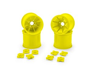 JConcepts Pioneer - RC10T 2.2 Rear Wheel Ylw + Adapter 4pc