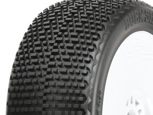 Pro-Line PROLINE 'BUCK SHOT' M3 PREMOUNT VELOCITY V2 WHITE WHEELS (2)