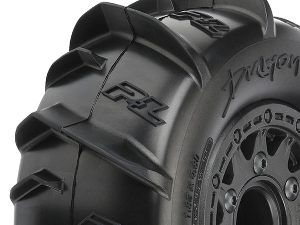 Pro-Line PROLINE DUMONT PADDLE SC TYRES ON BLACK RAID 6x30 WHEEL SLASH