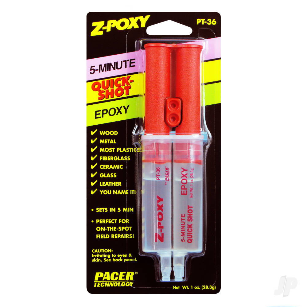 Zap PT36 Z-Poxy 5 Minute Epoxy Dual Syringe 1oz