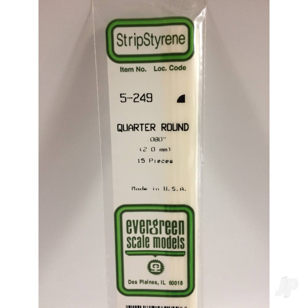 Evergreen Quarter Round Rod, 350 x 2.0mm (14 x .080in) (15 per pack) - Image 2