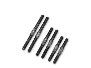 JConcepts RC10 4WD Fin Titanium Turnbuckle Set 6pc - Black