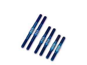 JConcepts RC10 4WD Fin Titanium Turnbuckle Set 6pc - Blue