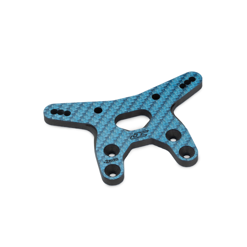 JConcepts RC10B7 -2mm Carbon Fibre Front Shock Tower - Blue