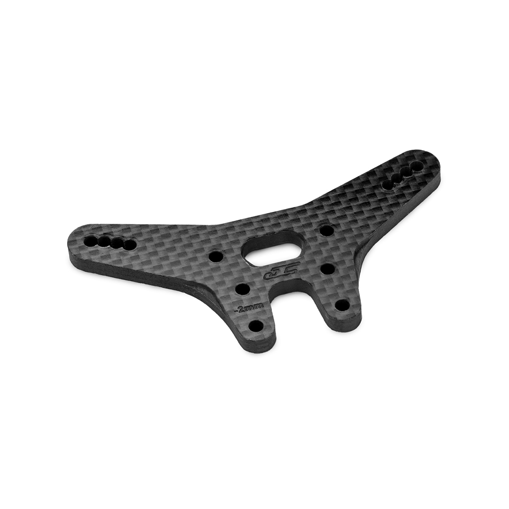 JConcepts RC10B7 -2mm Carbon Fibre Rear Shock Tower - Black