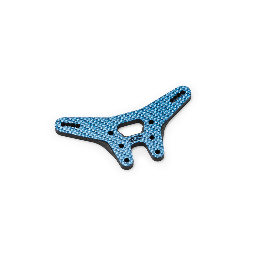 JConcepts RC10B7 Carbon Fiber Rear Shock Tower - Blue