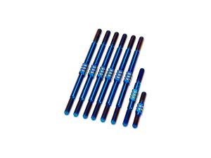 Schumacher RC10T Fin Titanium Turnbuckle Set 8pc - Burnt Blue