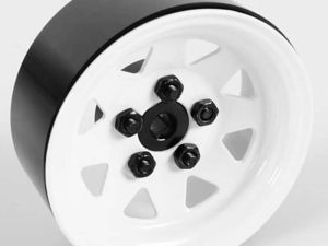 RC4WD 5 LUG WAGON 1.9" STEEL STAMPED BEADLOCK WHEELS (WHITE)