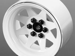 RC4WD 6 LUG WAGON 2.2" STEEL STAMPED BEADLOCK WHEELS (WHITE)