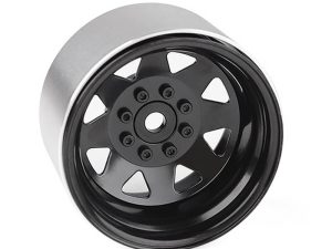 RC4WD 8LUG DEEP DISH WAGON 1.9 STEEL STAMPED B/L WHEELS BLACK