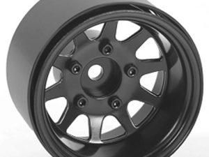 RC4WD DEEP DISH WAGON 1.55" ST AMPED STEEL BEADLOCK WHEELS (BLACK)