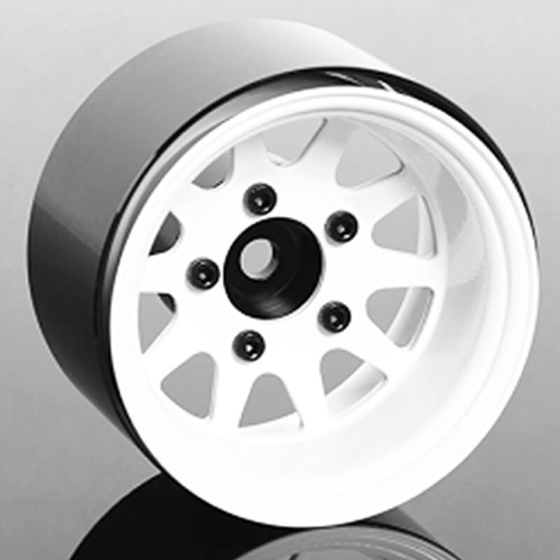 RC4WD DEEP DISH WAGON 1.55" STAMPED STEEL BEADLOCK WHEELS (WHITE)