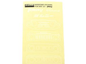 RC4WD GRILLE OPTION WINDOW DECAL SHEET FOR MST 4WD OFF-ROAD CAR KIT W/ J4 JIMNY BODY (WHITE)