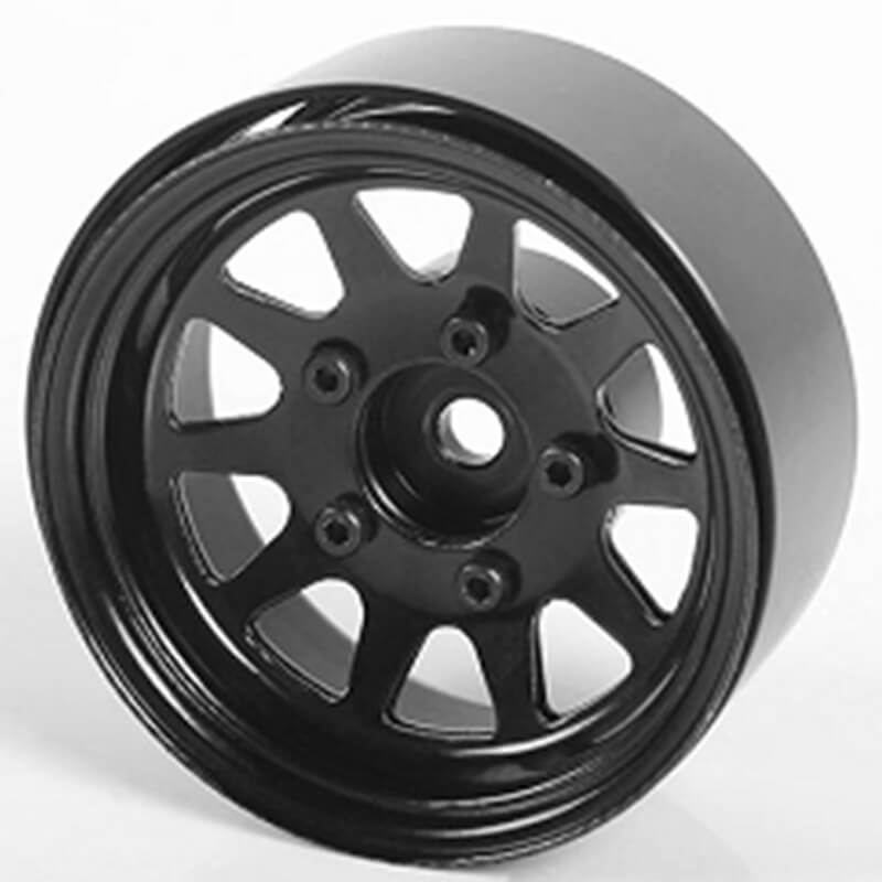RC4WD OEM STAMPED STEEL 1.55" BEADLOCK WHEELS (BLACK)