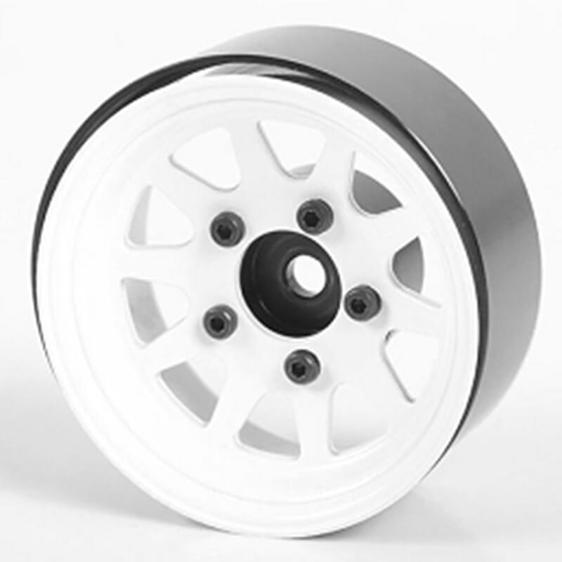 RC4WD OEM STAMPED STEEL 1.55" BEADLOCK WHEELS (WHITE)