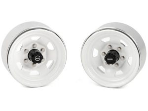 RC4WD STAMPED STEEL 1.7" BEADLOCK SR5 WHEELS (WHITE/BLACK)