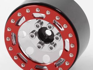 RC4WD TRO 1.7" STAMPED STEEL BEADLOCK WHEELS (RED/CHROME)