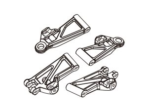 PD Racing Rear Lower Arm Down Set (L/R)