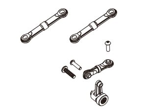 PD Racing Rear Upper Arms (L/R) & Servo Saver Unit
