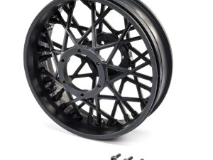 Losi Rear Wheel Set, Black: Promoto-MX