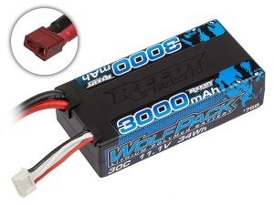 REEDY WOLFPACK LIPO 3000MAH 30C 11.1V SHORTY W/T-PLUG