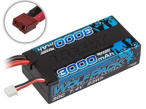 REEDY WOLFPACK LIPO 3000MAH 30C 7.4V SHORTY W/T-PLUG