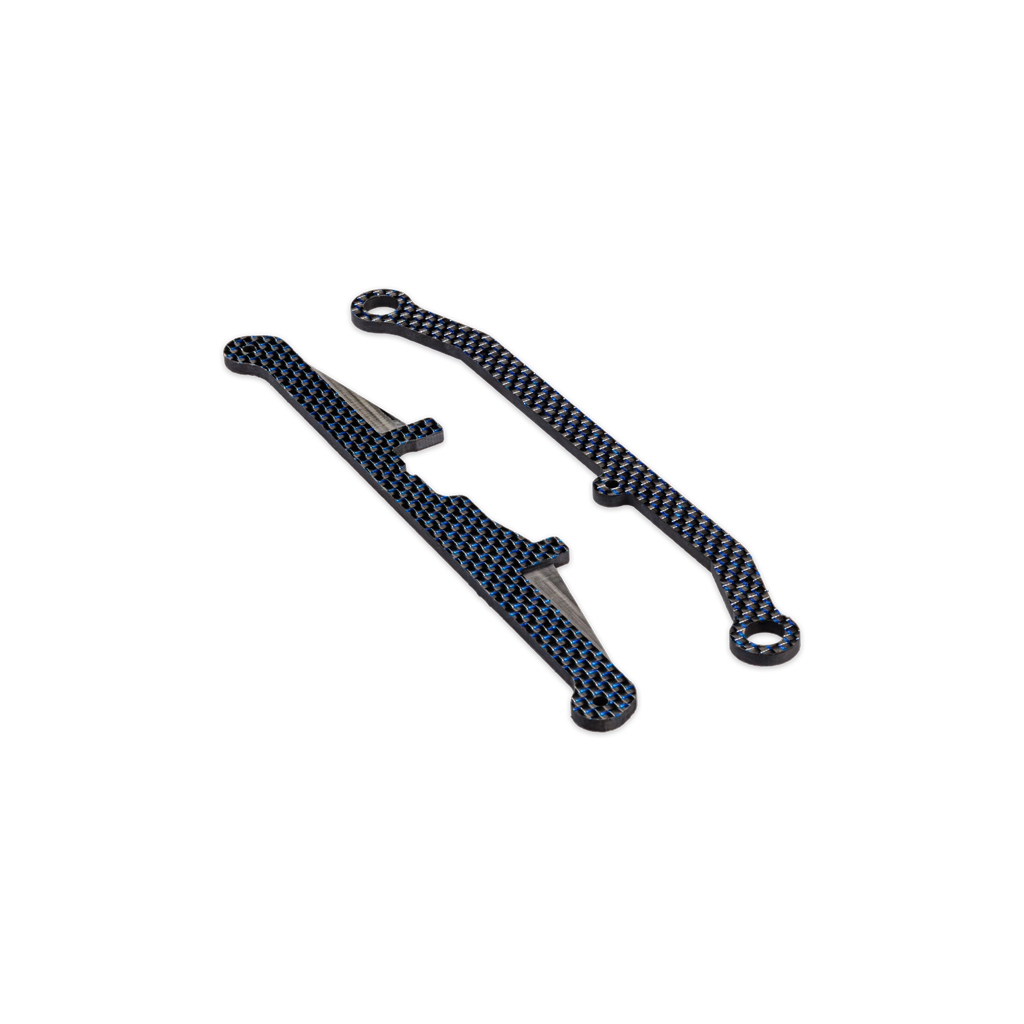 Schumacher Regulator Steering Rack + Rear Lockout C/F Blue