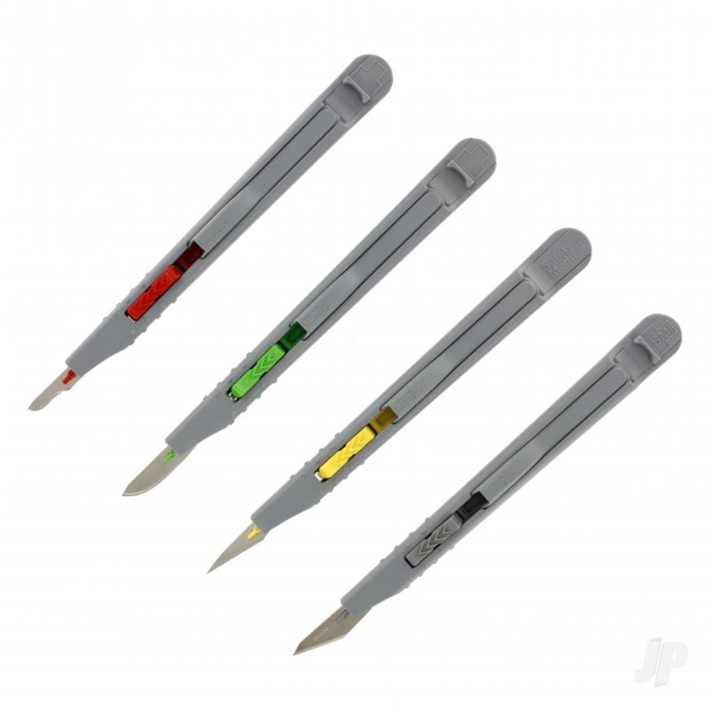 Modelcraft Retractable Safety Knife Set (4 pcs) (Pkn3216/S)