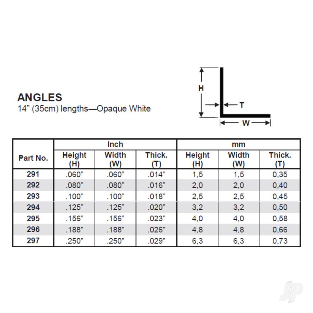 Evergreen Right-Angle, 350 x 2.0mm (14 x .080in) (20 per pack) - Image 5