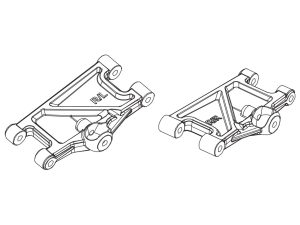 PD Racing Rr. Lower Suspension Arm 2PCS