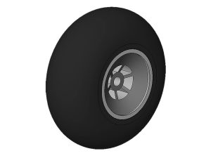 Multiplex Rubber Wheel 45mm, 3.1mm