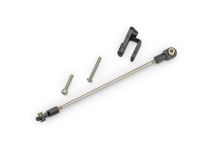 Traxxas Rudder pushrod, assembled/ servo horn/ 3x22mm BCS (stainless) (1)/ 3x15mm CS (stainless) (1)