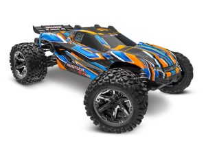 Traxxas Rustler 4X4 HD VXL 1:10 4WD RTR Brushless Electric Monster Truck, Orange (+ TQi 2-ch, TSM, VXL-3s, Velineon 3500kV, Extreme HD Kit, Clipless ProGraphix Body)