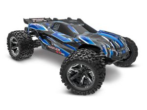 Traxxas Rustler 4X4 HD VXL 1:10 4WD RTR Brushless Electric Monster Truck, Blue (+ TQi 2-ch, TSM, VXL-3s, Velineon 3500kV, Extreme HD Kit, Clipless ProGraphix Body)
