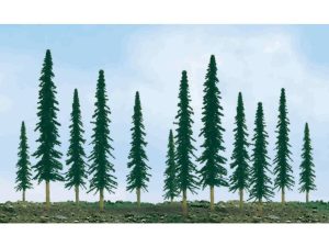 JTT Scenic Conifer, 1in to 2in, Z-Scale, (55 per pack)