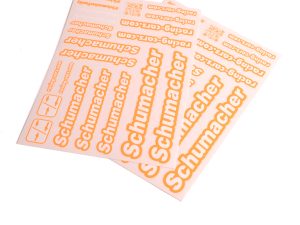 Schumacher Decal Sheet - Neon Orange - pk2