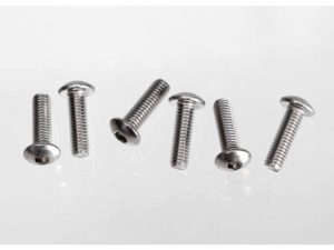 Traxxas Screws, 3x10 button-head machine (hex drive) (Stainless Steel) (6 pcs)