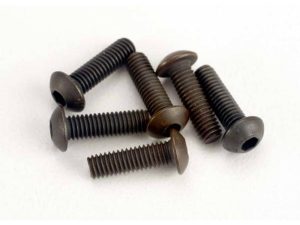 Traxxas Screws, 3x10mm button-head machine (hex drive) (6 pcs)