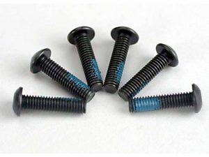 Traxxas Screws, 3x12mm button-head machine (6 pcs) (Starter attachment screws with Threadlock)