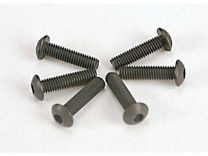 Traxxas Screws, 3x12mm button-head machine (hex drive) (6 pcs)