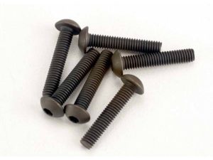 Traxxas Screws, 3x15mm button-head machine (hex drive) (6 pcs)