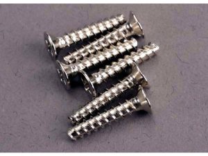 Traxxas Screws, 3x15mm countersunk self-tapping (6 pcs)