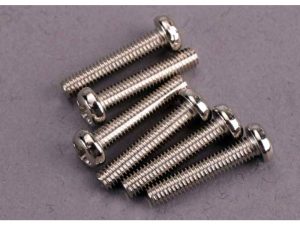 Traxxas Screws, 3x15mm roundhead machine (6 pcs)