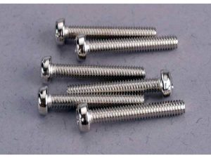 Traxxas Screws, 3x18mm roundhead machine (6 pcs)