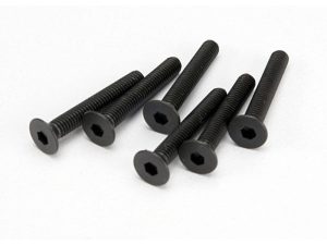 Traxxas Screws, 3x20mm countersunk machine (hex drive) (6 pcs)
