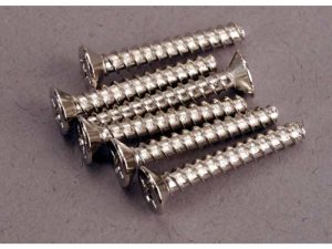 Traxxas Screws, 3x20mm countersunk self-tapping (6 pcs)