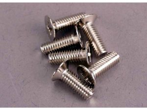 Traxxas Screws, 4x12mm countersunk machine (100-degree) (6 pcs)