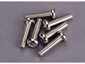 Traxxas Screws, 4x15mm roundhead machine (6 pcs)