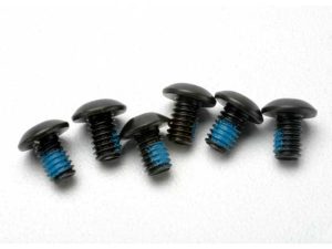 Traxxas Screws, 4x6mm button-head machine (hex drive) (with threadlock) (6 pcs)